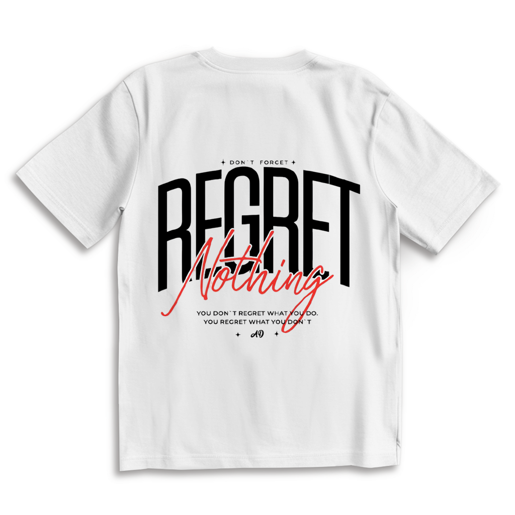 Oversize T-Shirt Regret Nothing